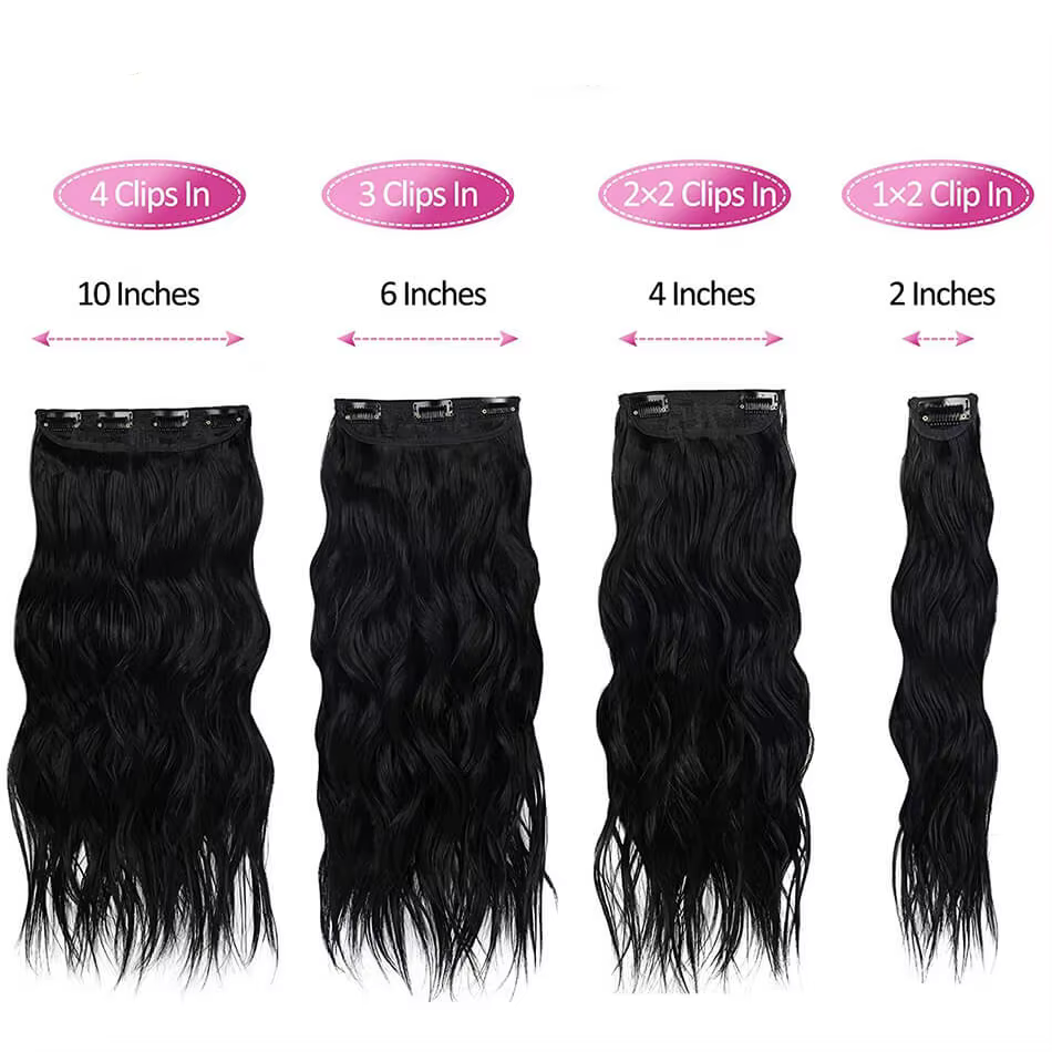Extensions synthétiques longues à clips