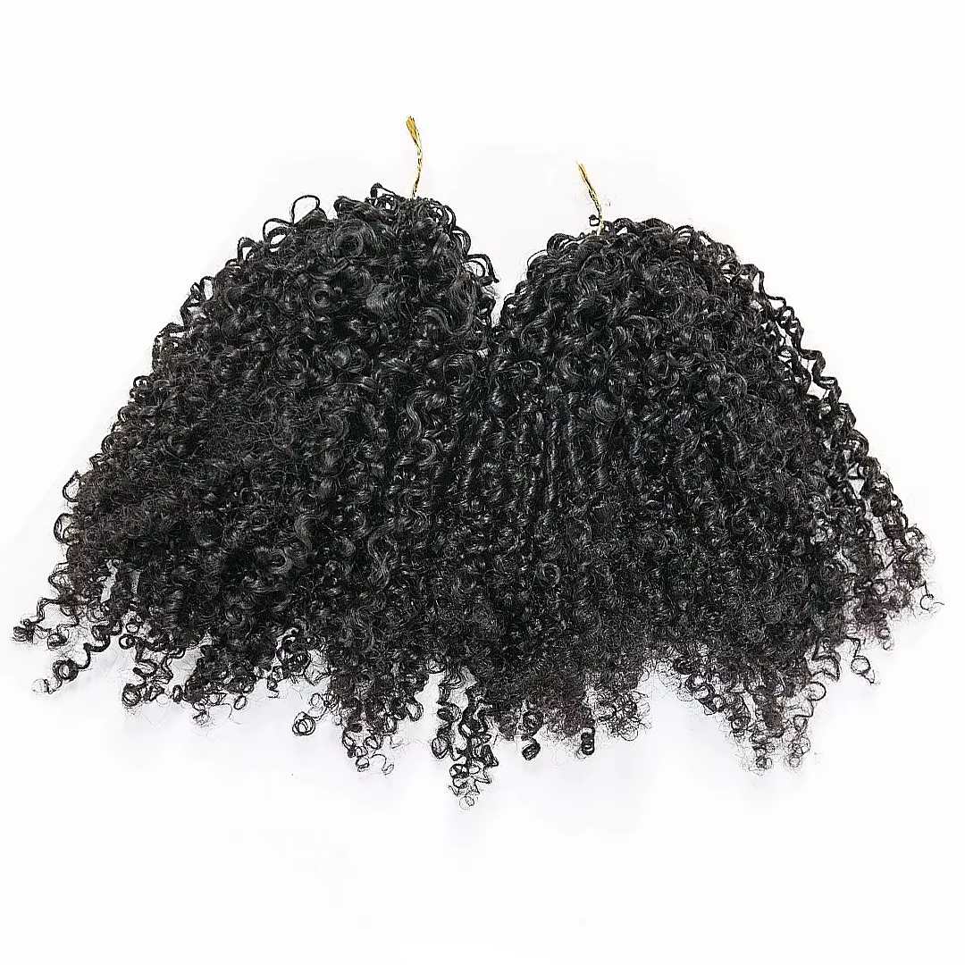 Extensions de cheveux humains bouclés afro crépus