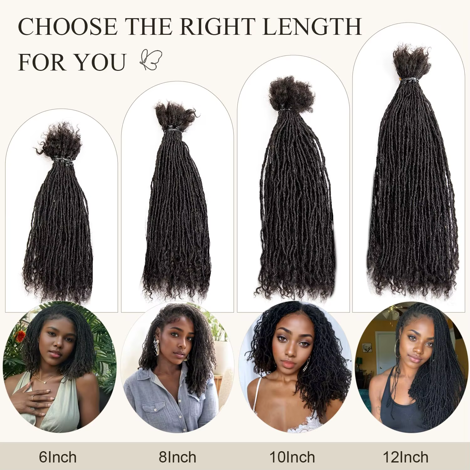 Extensions de micro-locks permanentes Sisterlocks entrelacées faites à la main de 2 mm en cheveux humains naturels