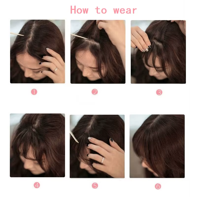 WIGSIN faux frange d'air synthétique pince-In Extension de cheveux