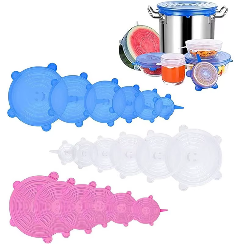 Couvercle en Silicone réutilisable, couvercles extensibles, couvercles hermétiques pour conserver les aliments frais, bol extensible, ustensiles de cuisine