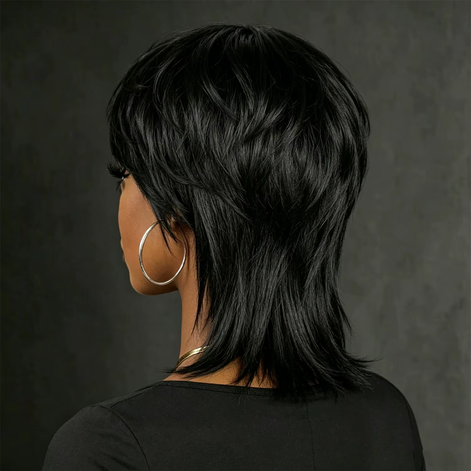 Perruque Mullet en cheveux humains