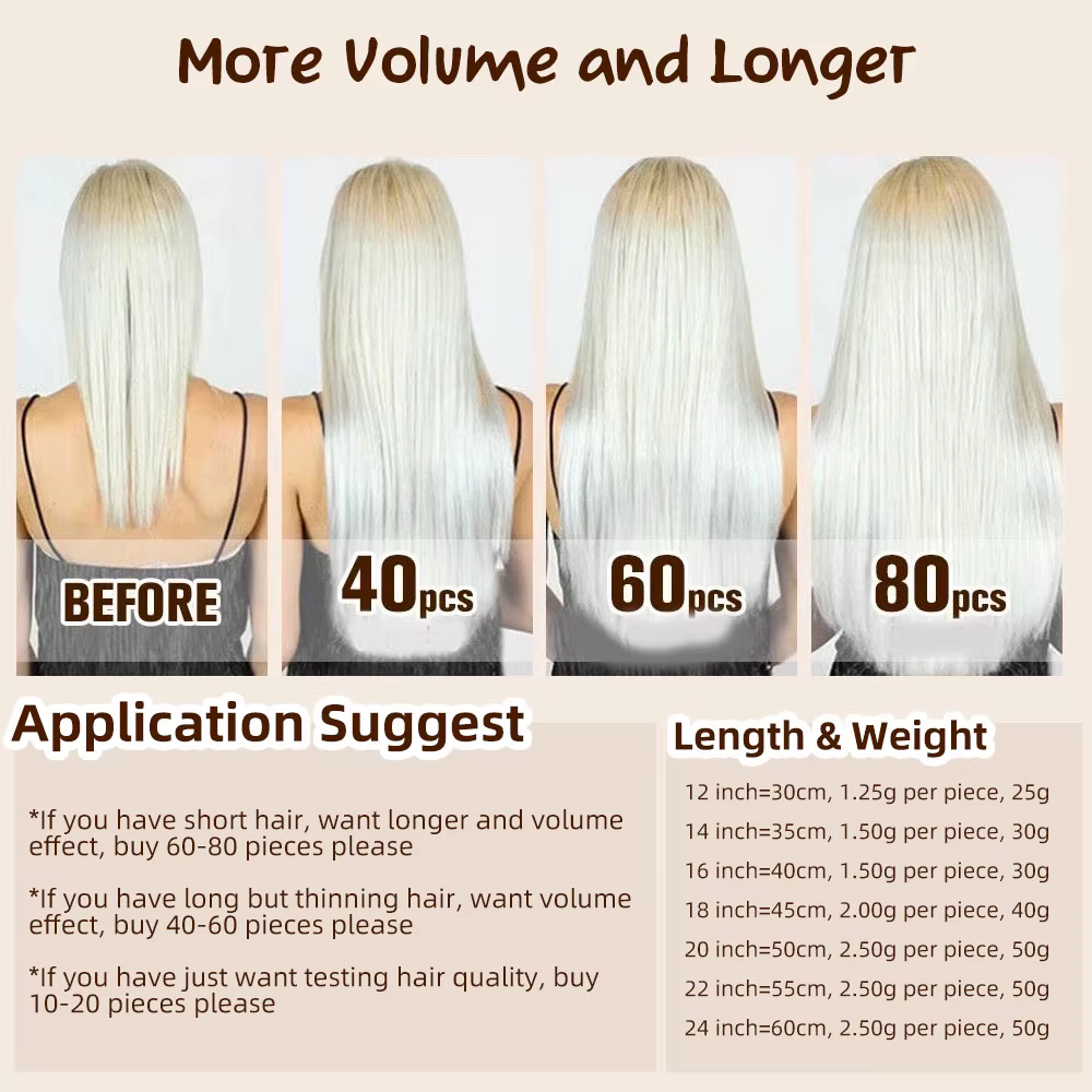 Isheeny – Extensions de cheveux naturels européens Remy, 18 pouces, 1.8g, Mini bande adhésive, 10 pièces