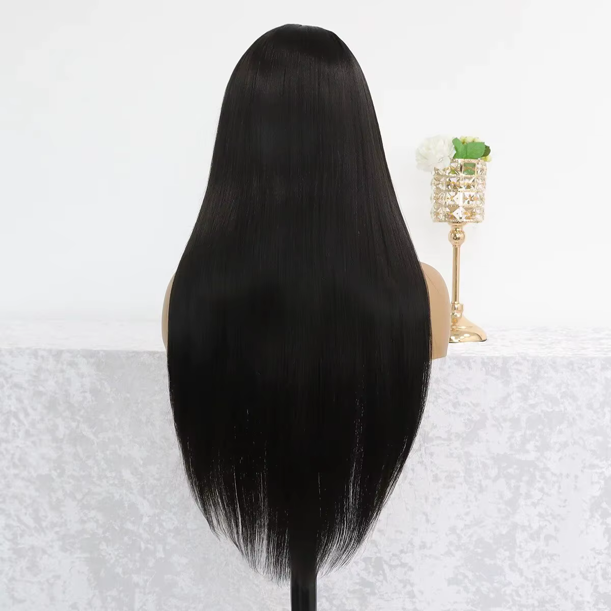 Perruque Lace Front Wig Synthétique HD Sans Colle