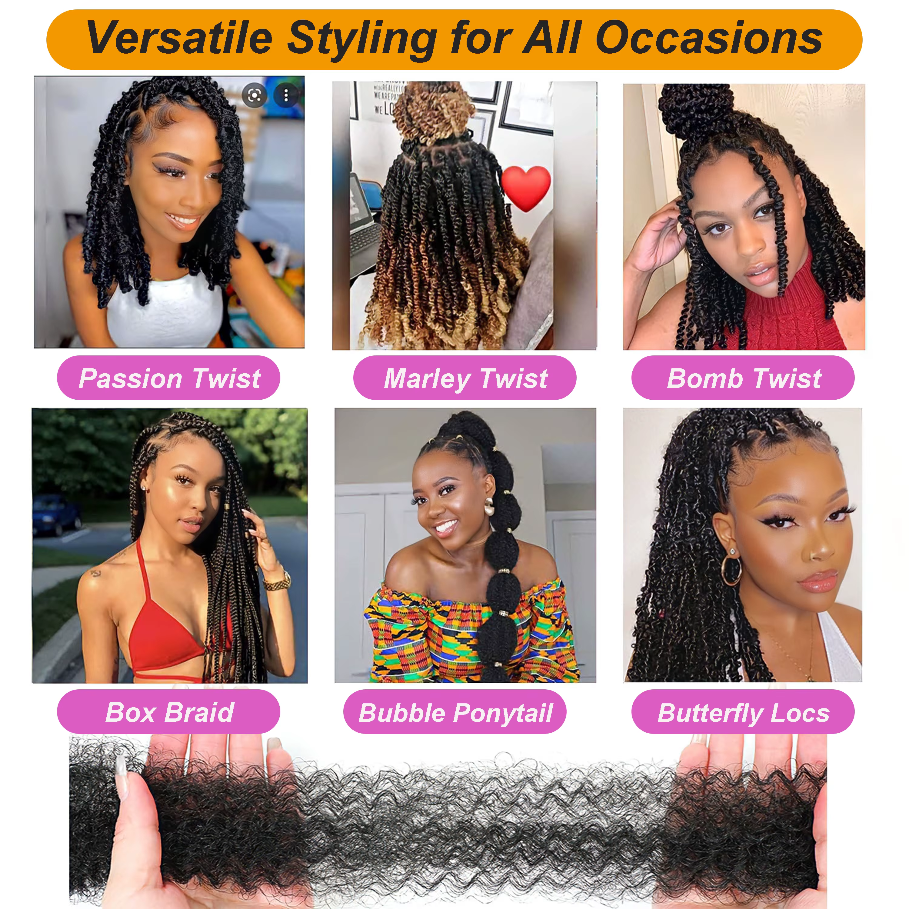 Marley Twist tressage cheveux 18 pouces de Long torsion cubaine