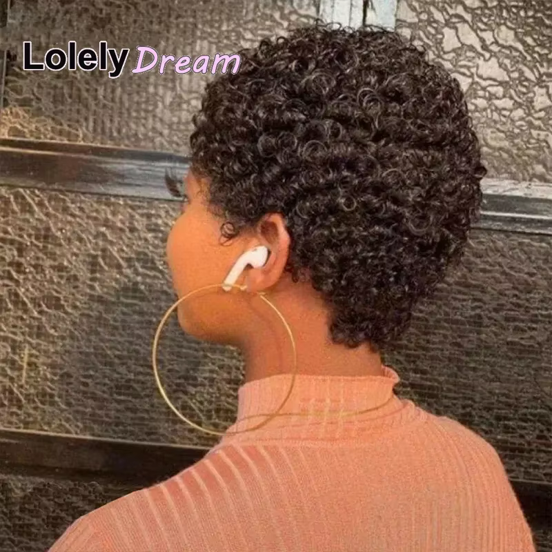 Perruque en cheveux humains brésiliens afro bouclés
