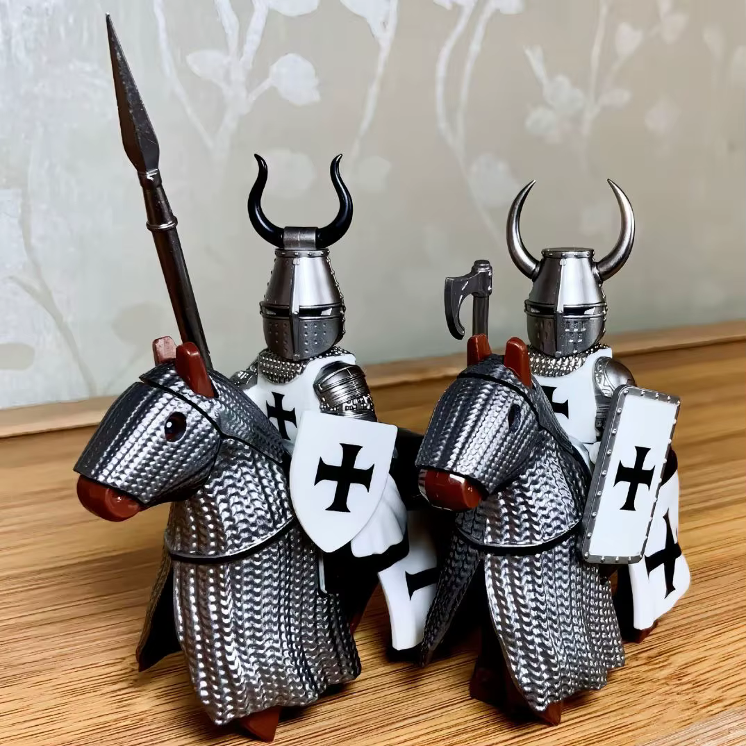 Figurine de film Chevalier de 5 cm, nouveau modèle en plastique, blocs de construction à assembler, décorations, cadeaux d'anniversaire, jouets de puzzle