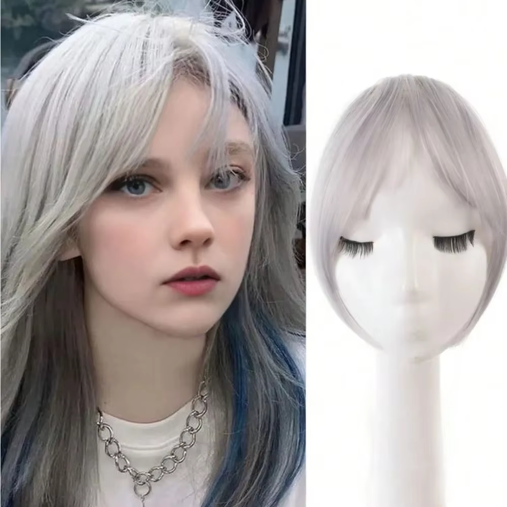 Extensions de cheveux synthétiques à clipser pour la partie frontale