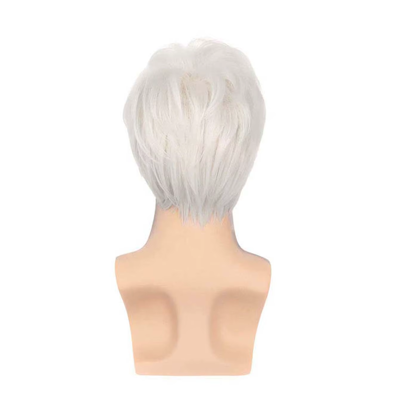 Perruque Synthétique Courte Bouclée avec Frange pour Homme
