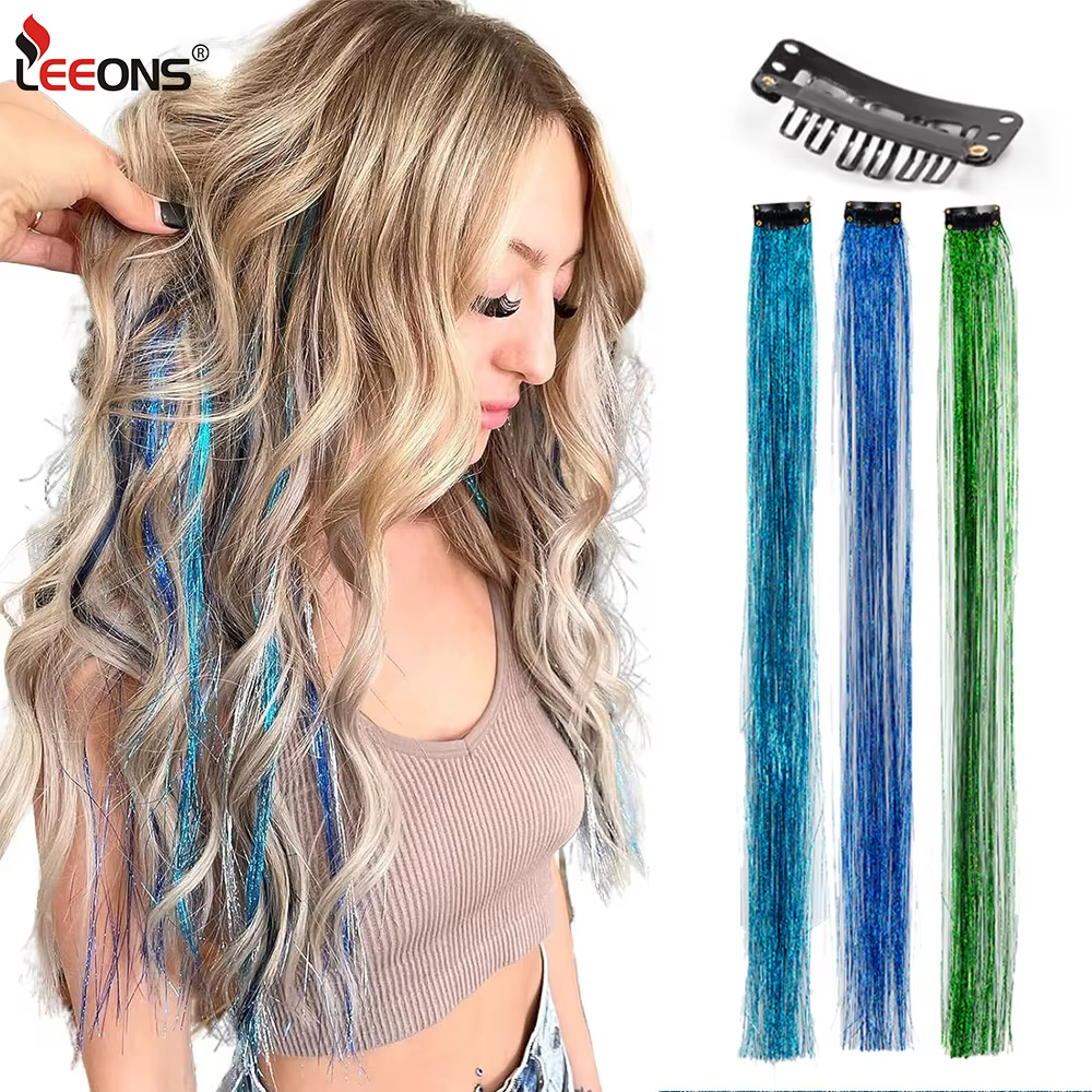Extensions de cheveux à clipser avec clips