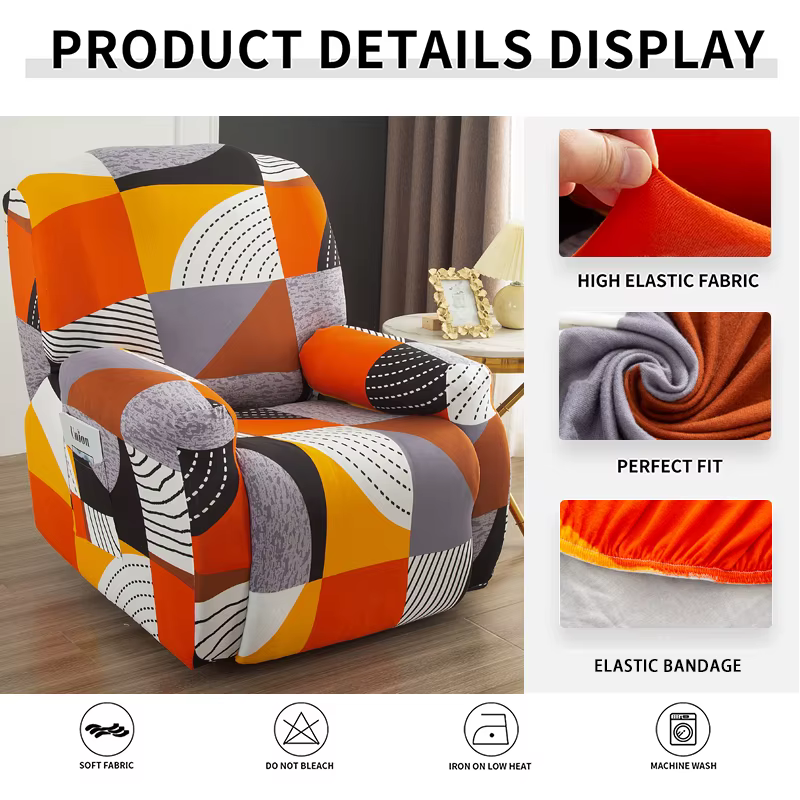 Housses de chaise inclinable extensibles 4 pièces