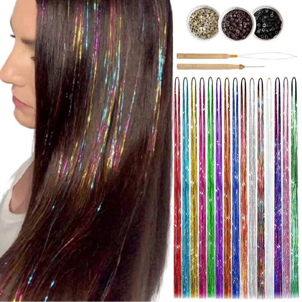 Tinsel-Extension de Cheveux Synthétiques au Crochet de 36 Pouces