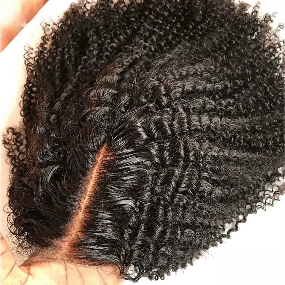 Perruque Lace Front Wig naturelle crépue bouclée-Afro