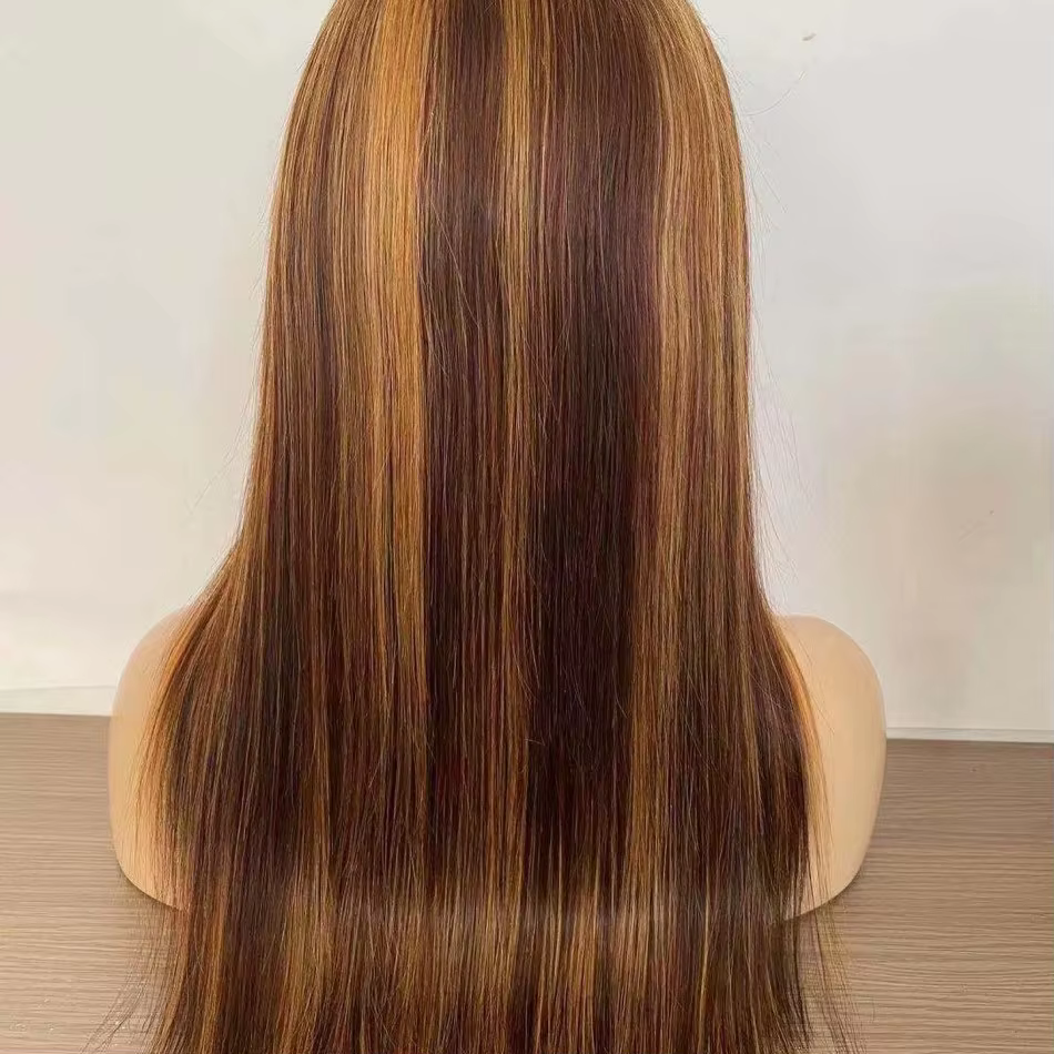 Perruque à mèches de cheveux humains 13X6 avec dentelle frontale HD