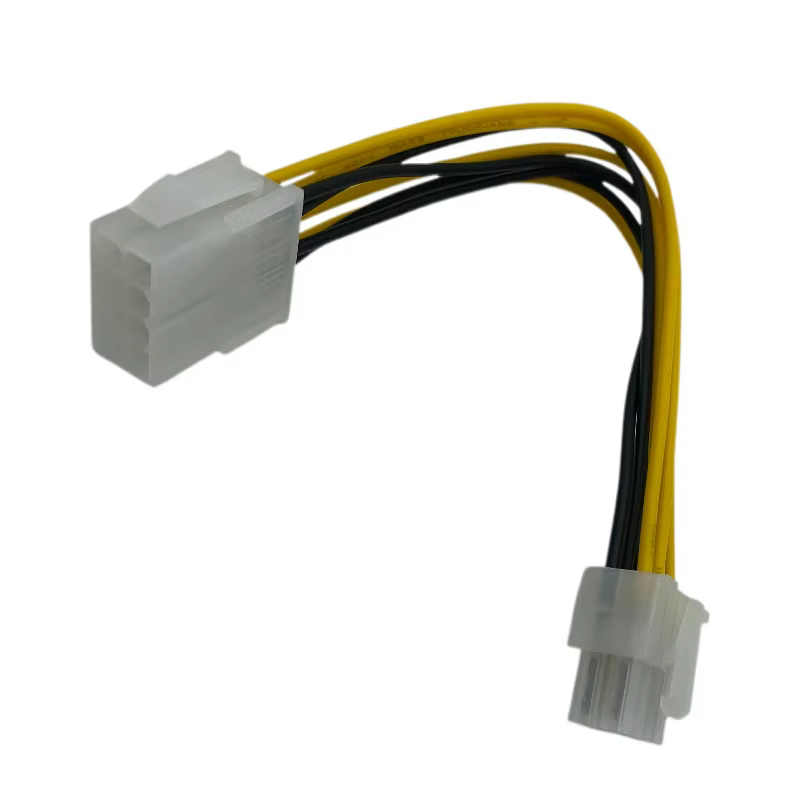 Câble d'extension d'alimentation ATX 8 broches 12V CPU EPS P4, câble d'extension de 8 broches 18cm, alimentation 18awg pour Machine minière Bitcoin Miner