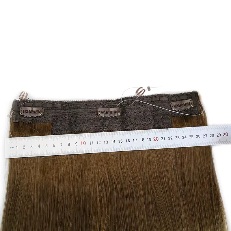 Extensions de cheveux naturels brésiliens à fil invisible
