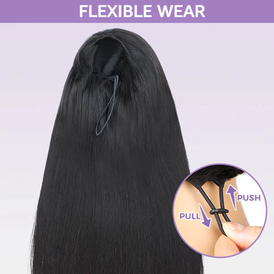 Demi-perruque cheveux humains bandeau droit