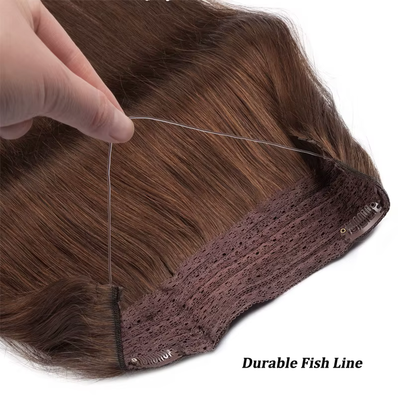 Extensions de cheveux Halo lisses à clipser
