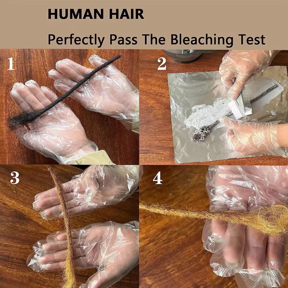 0.2/0.4/0.6/0.8 cm Extensions de dreadlocks de cheveux humains