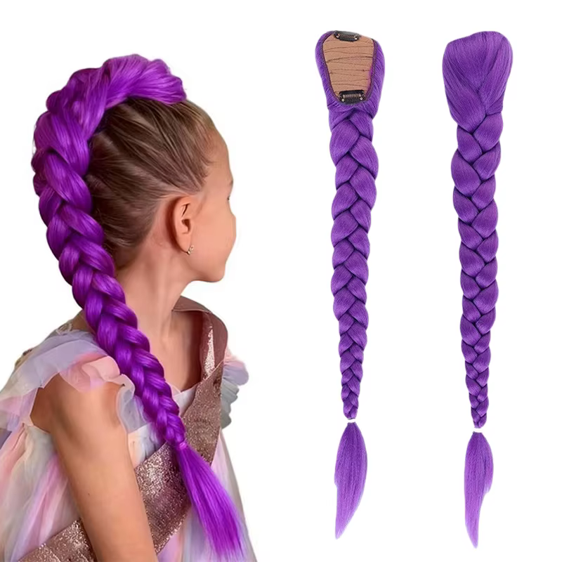 KPop Anime personnage Cosplay perruque violette pour enfants filles