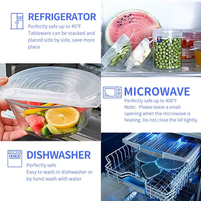 Couvercle en Silicone réutilisable, couvercles extensibles, couvercles hermétiques pour conserver les aliments frais, bol extensible, ustensiles de cuisine