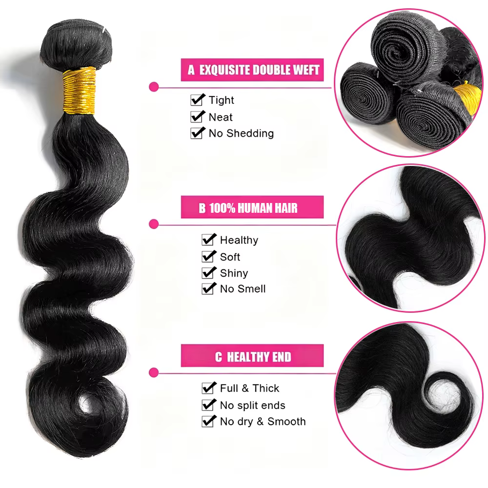 Extensions de cheveux humains 100% naturels