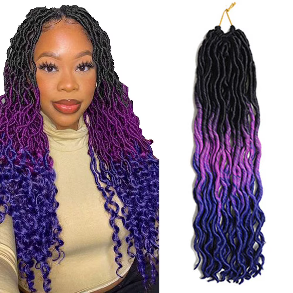 Faux Locs Curly Synthetic Crochet Braids