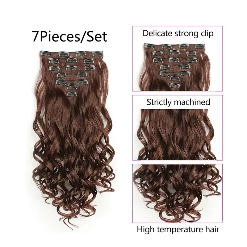 Extensions capillaires synthétiques à clips