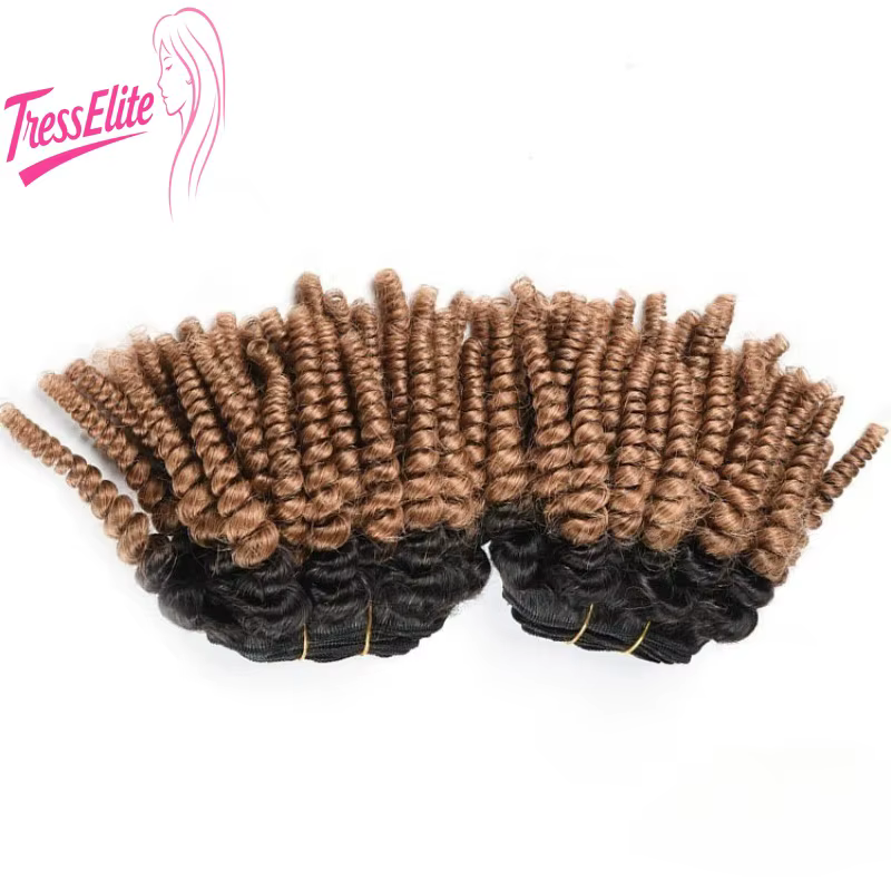Tissage en lot brésilien naturel Afro crépu bouclé de haute qualité
