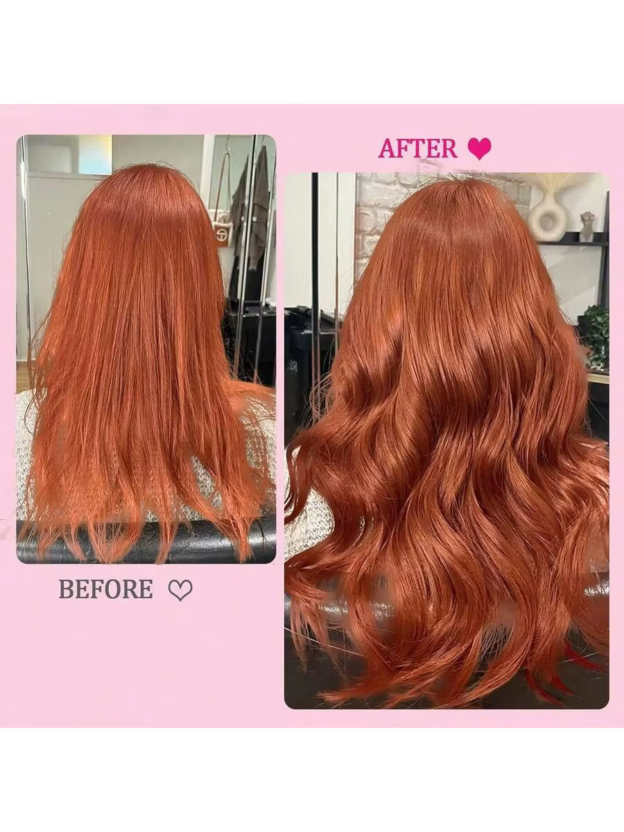 Extensions de cheveux humains vierges couleur gingembre, douces et soyeuses, pleine densité, clips stables, pose rapide, cheveux naturels pour femme