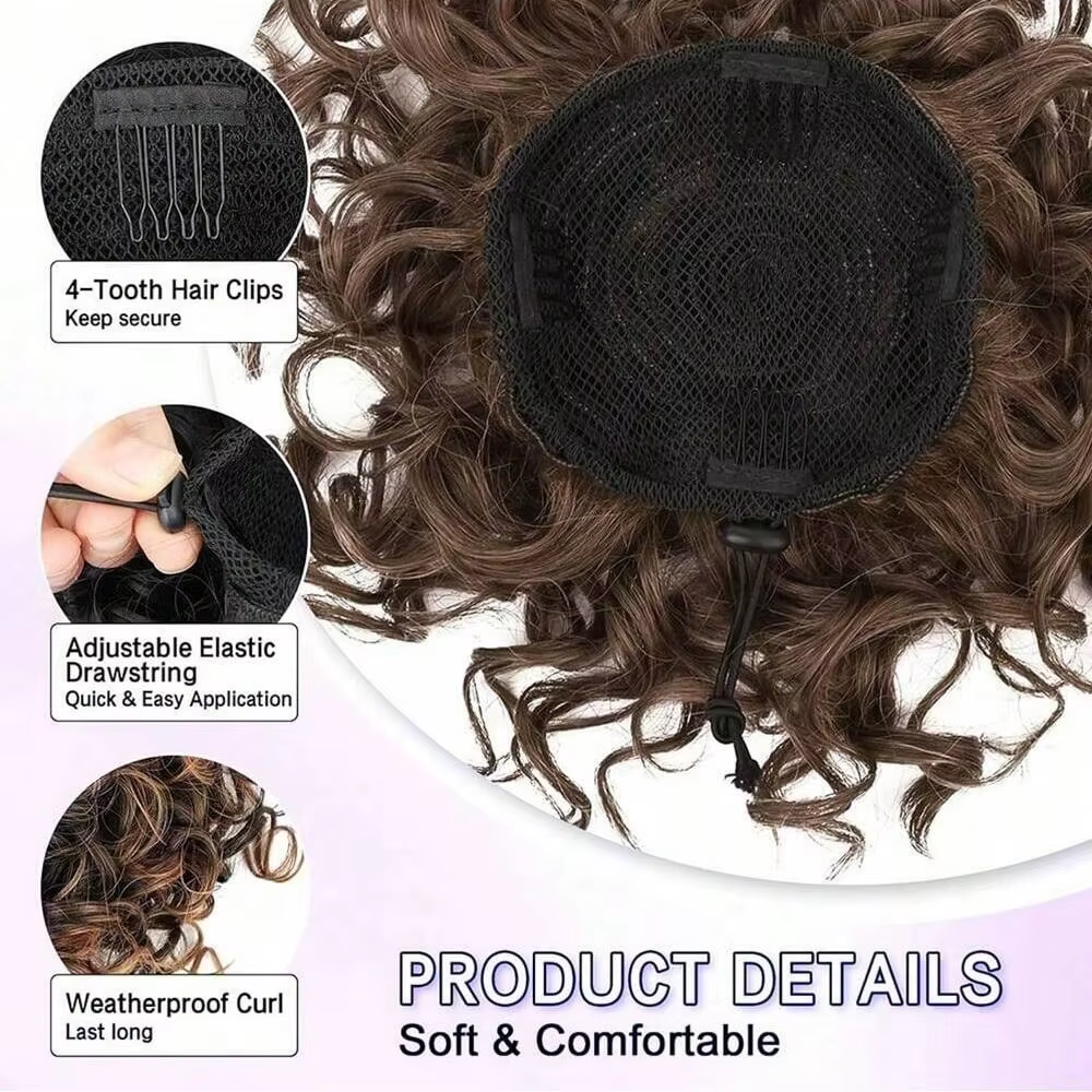 Extensions de chignon bouclé désordonné