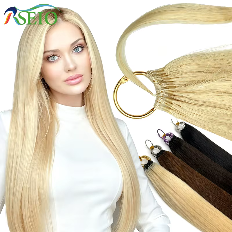 RSEIO plume nouvelles extensions de cheveux droite naturel réel