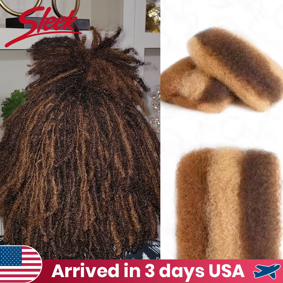 Brun blond mettre en évidence Afro crépus cheveux en vrac sans attachement