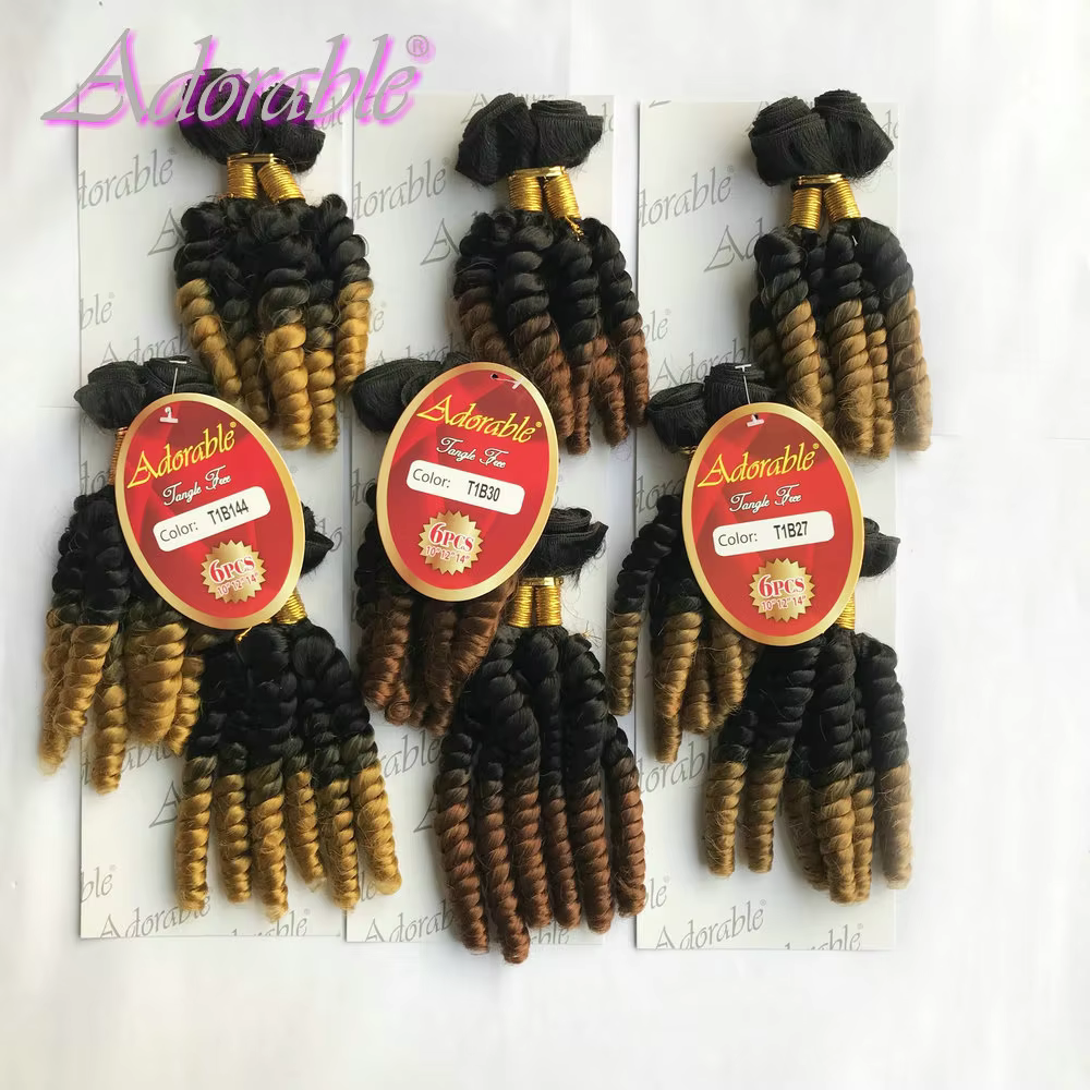 Adorable Bundles Hair - Lot de 6 mèches synthétiques GO / Extensions de cheveux de 10 à 14 pouces