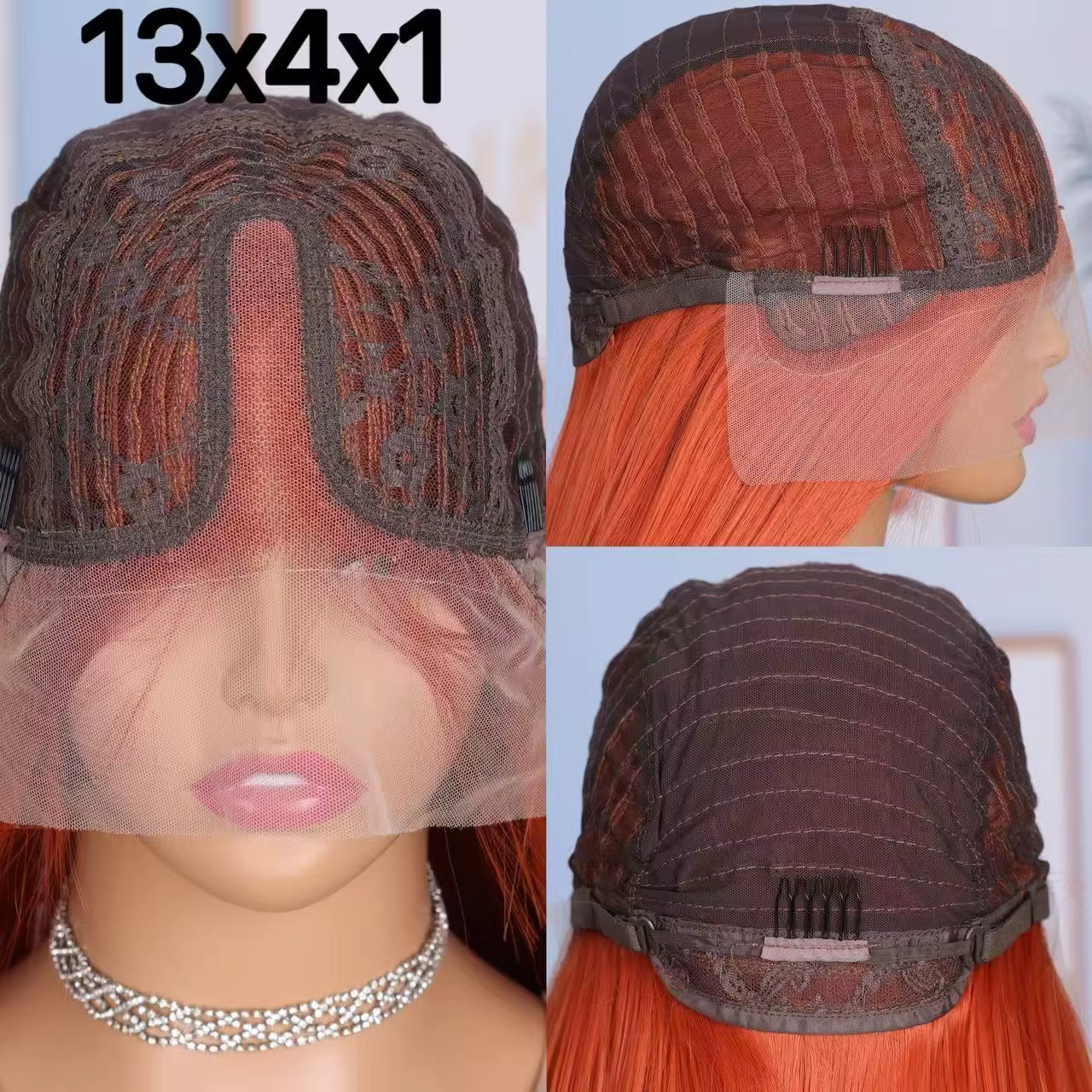 Perruque Lace Front Wig synthétique lisse