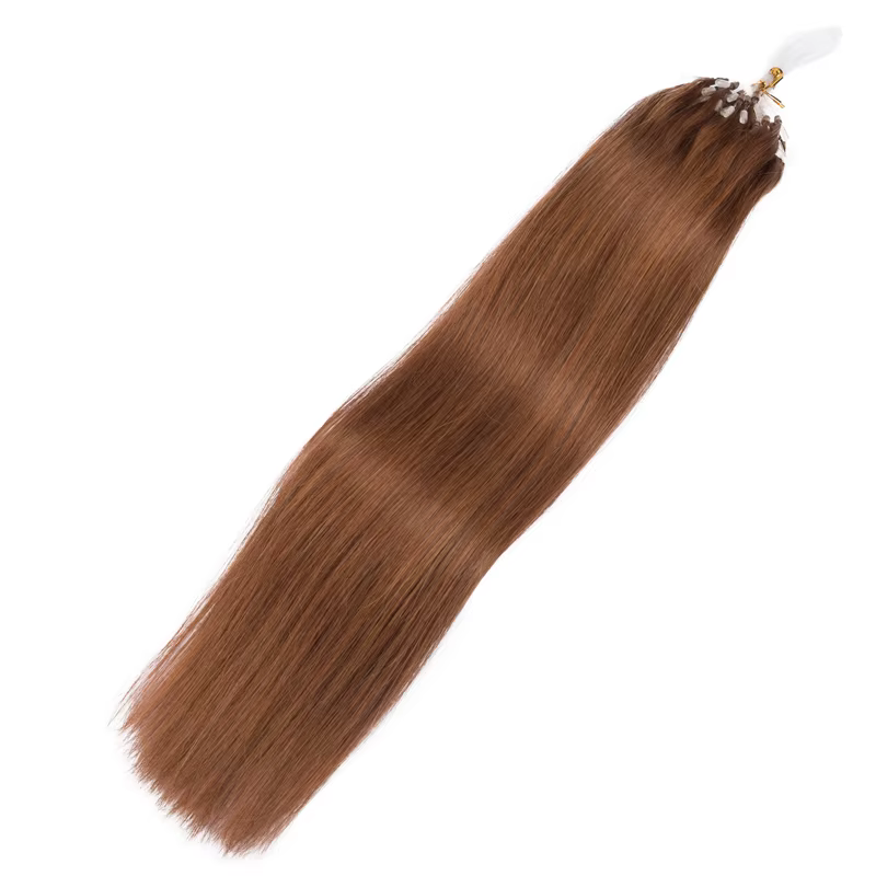 Extension de cheveux humains droits Micro boucle Extensions
