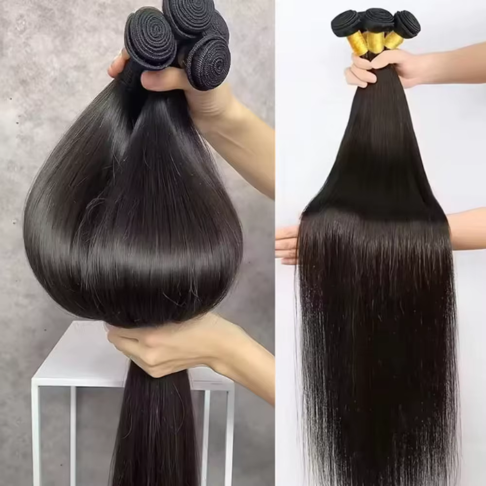 Extensions de cheveux humains brésiliens Remy bruts