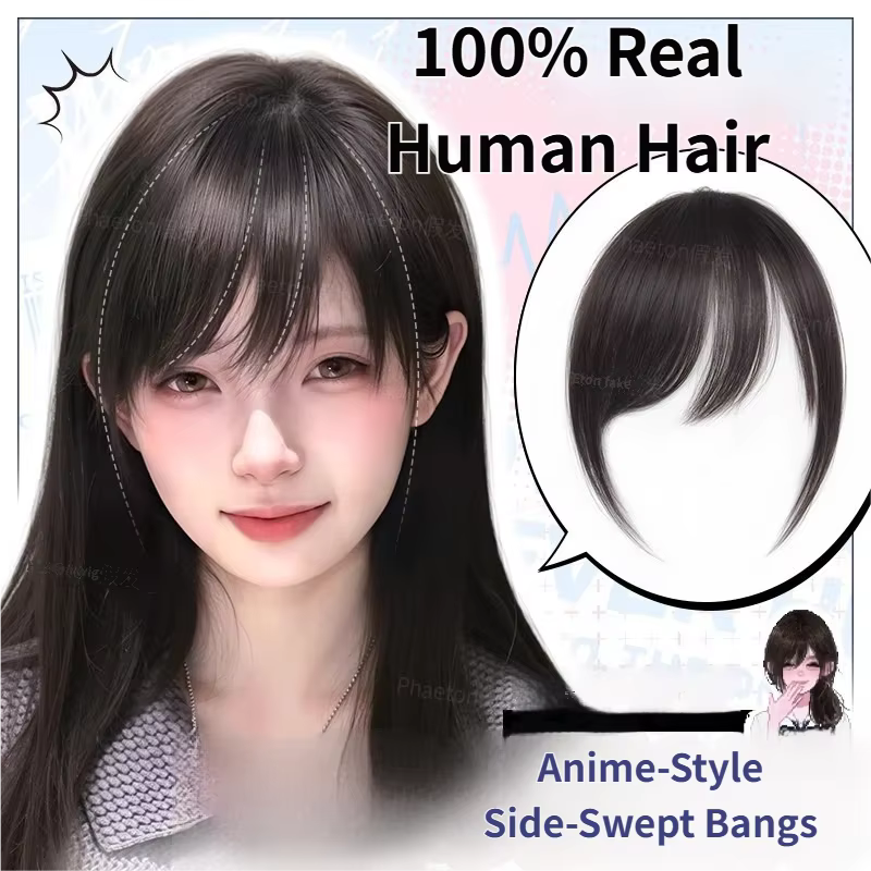 Extensions de franges à clipser 100 % cheveux humains