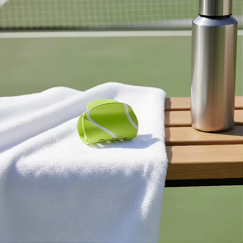 Montrez votre amour pour le tennis avec cette pince à cheveux en acétate – Accessoire tendance en forme de requin pour