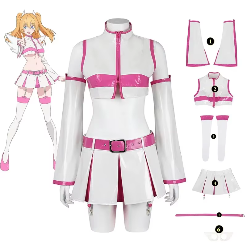 2.5 séduction dimensionnelle Liliel Lillyel Lilysa Nigoriri Milliela Mikari Ririsa Cosplay Costume ailes perruque ensemble complet