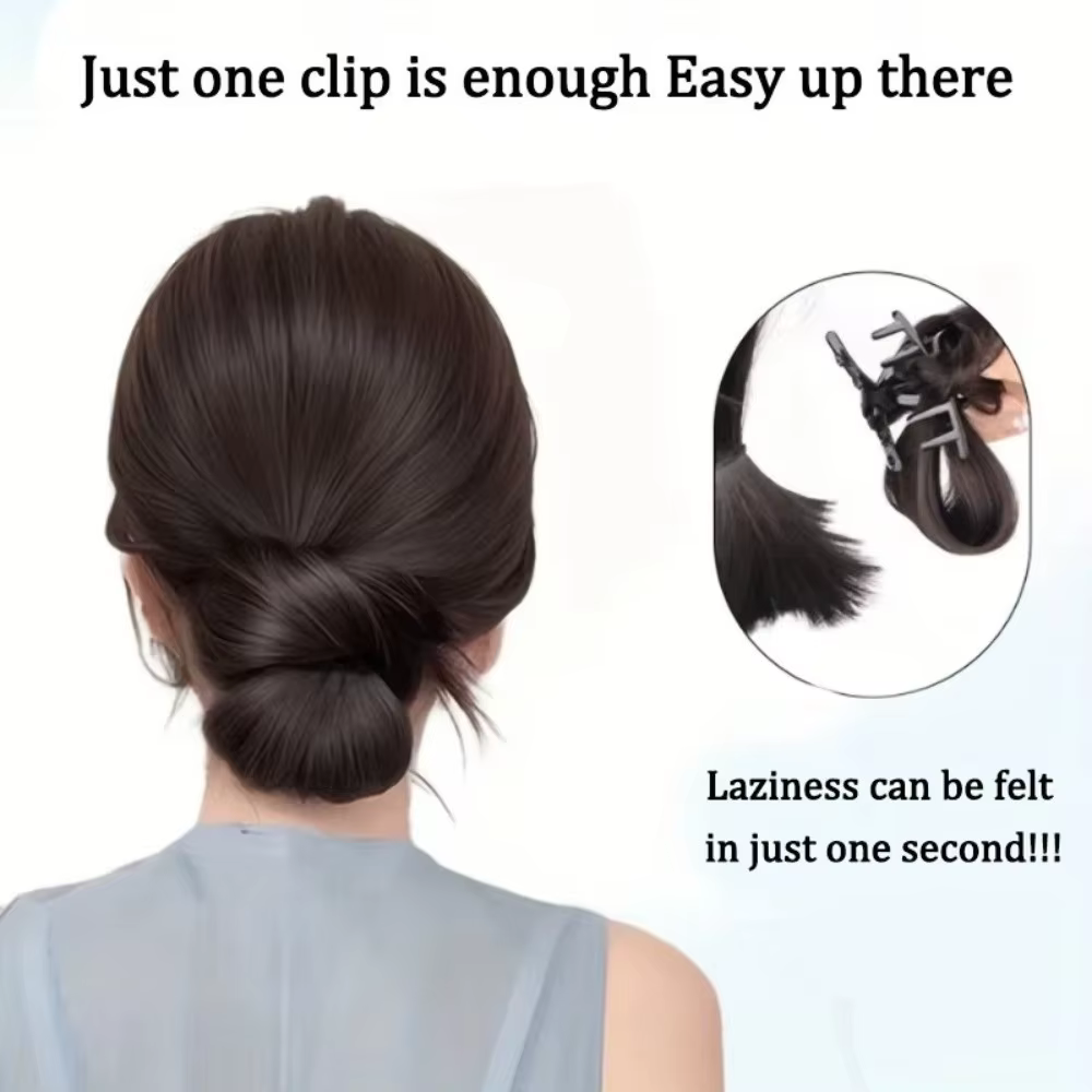 Perruque chignon synthétique élégante