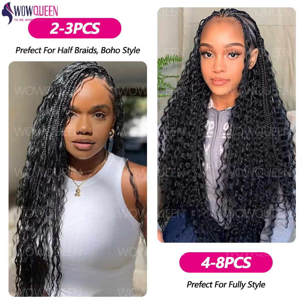 Deep Wave Cheveux Humain En Vrac Pour Tissage Bouclé