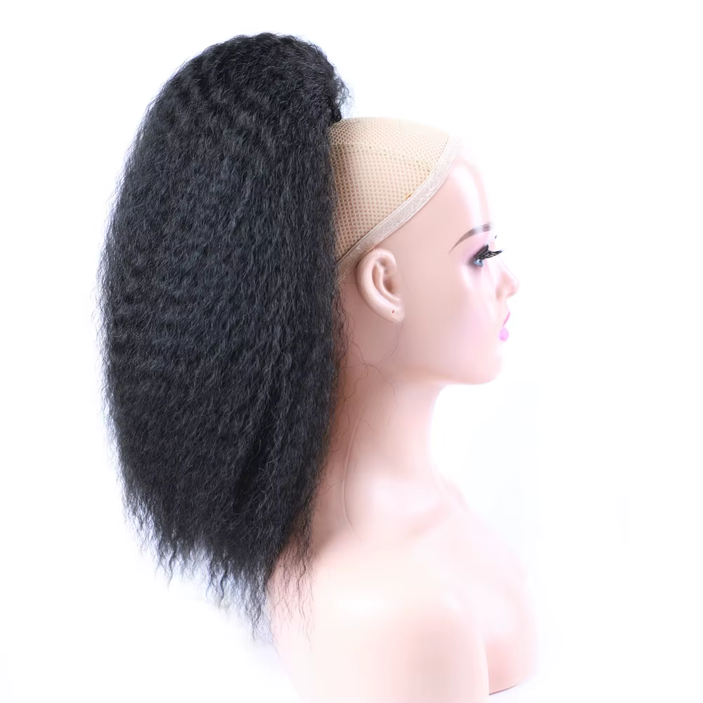 Extensions synthétiques Afro bouffantes pour queue de cheval crépue