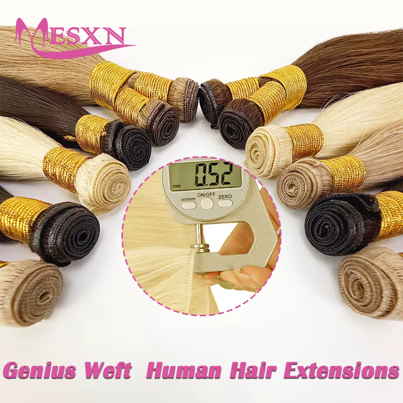 MESXN Nouvelles Extensions de Cheveux Naturels Genius Hair Wefts – Tissages
