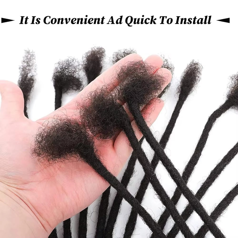 0.2/0.4/0.6/0.8 cm Extensions de dreadlocks de cheveux humains