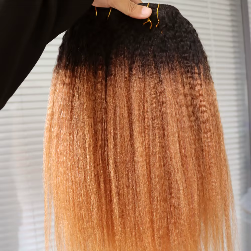Extensions de Cheveux Humains Crépus Lisses