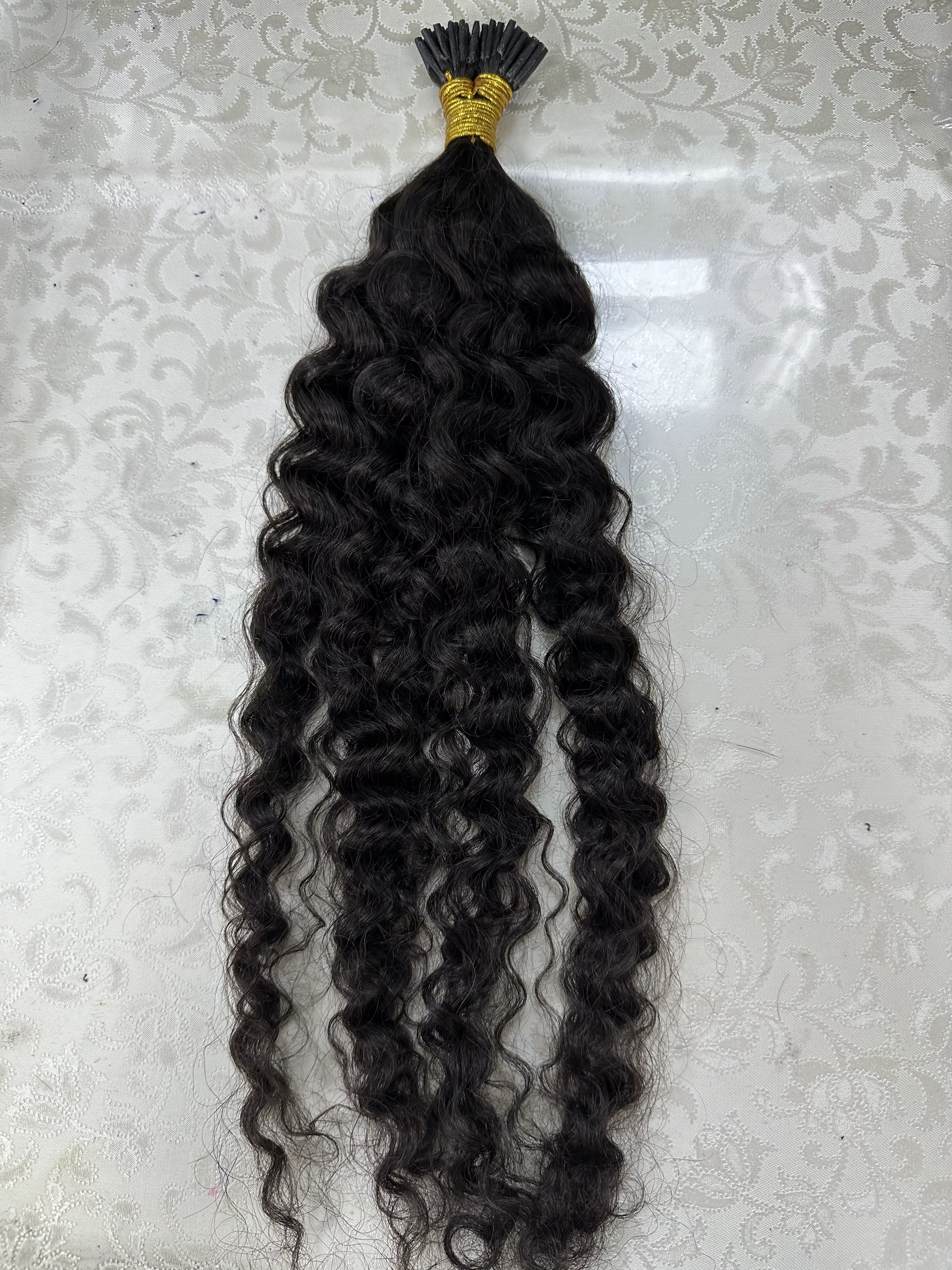 Extensions de cheveux bouclés crépus I-Tip
