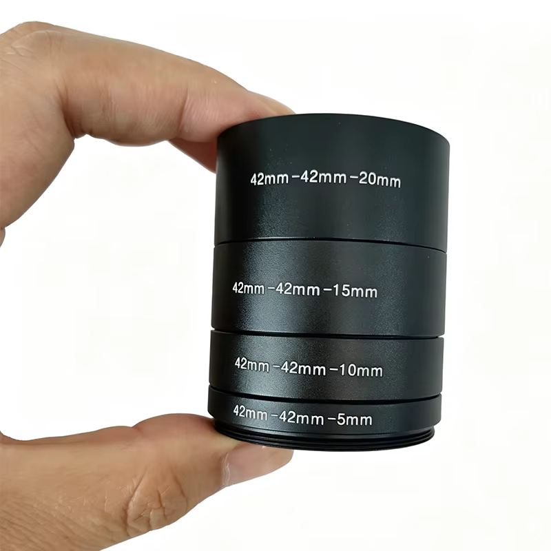 Kit de tubes d'extension de longueur focale T2, 5mm, 10mm, 15mm, 20mm, M42x0.75, pour photographie de télescope astronomique, anneau d'extension T