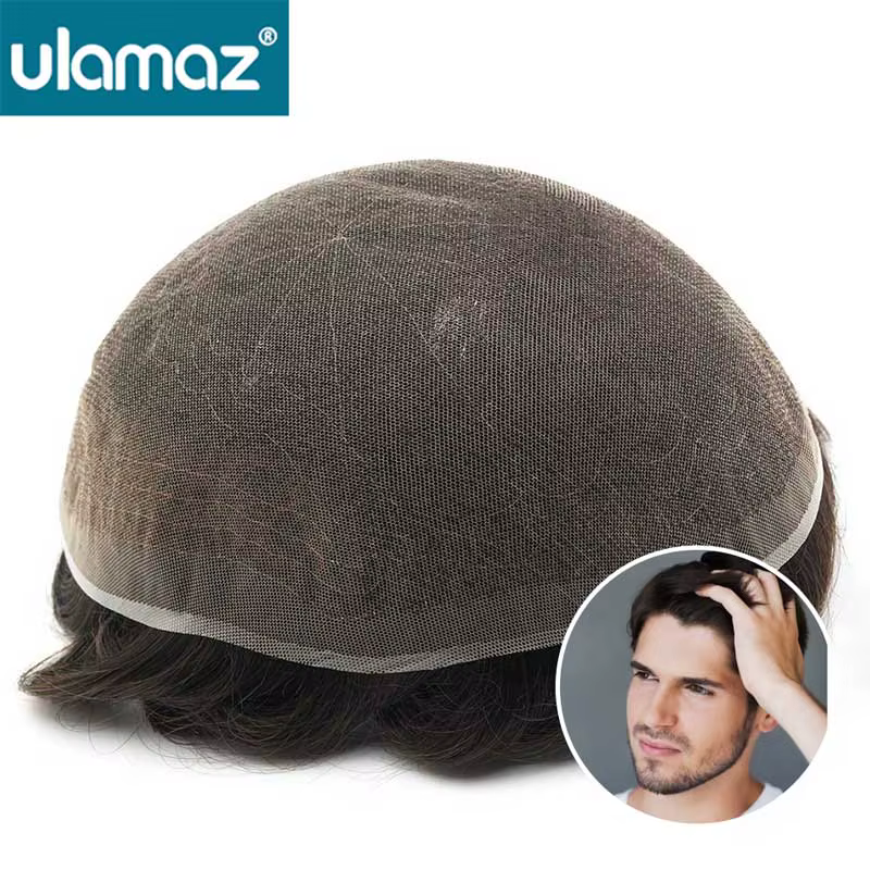 Perruque toupet Full Lace pour hommes