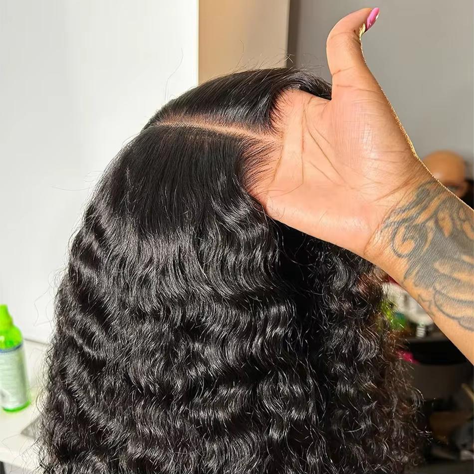 Perruque brésilienne bouclée sans colle pour femme